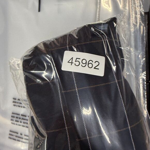 Tommy Hilfiger Pants Women 14 Blue Plaid High Rise Chino Flat Front Pockets - Picture 9 of 9